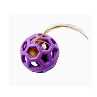 Jouet creux en TPR pour animaux de compagnie, balles rebondissantes en treillis, jouet interactif pour chat et chien avec clochette intégrée personnalisée, balle lumineuse, herbe à chat, jouets durables pour animaux de compagnie