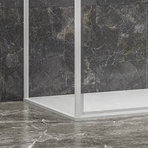 Kamalu KLA-4000N moderna cornice bianca scorrevole 3 lati box doccia 70x130x70 6mm vetro temperato per bagno per doccia - Product Image 5