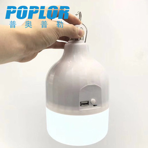 Poplor Led Emergency Bulb 38W Outdoor Camping <b>Lamp</b> With <b>Usb</b> Output - Product Image 1