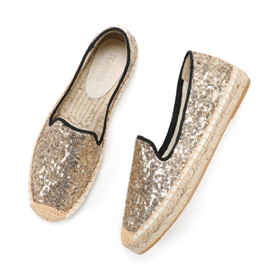 <span class=keywords><strong>Espadrilles</strong></span> plates Offre Spéciale confortables pour femmes respirantes de nombreuses perles avec fond épais chaussures brillantes faciles à porter - Product Image 3