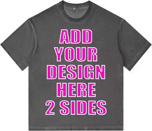 2025 verano americano retro hip-hop impreso Camiseta de manga corta Vintage lavado suelto peso pesado cuello redondo escote pequeño - Product Image 2