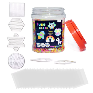 Kit de recharge en vrac de 9000 perles à fusionner multicolores de 5 mm pour le développement de l'intelligence des enfants, perles à fusionner DIY - Product Image 2