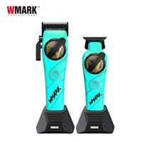 Kit de barbier professionnel WMARK NG-8637KIT 5 en 1, tondeuse à cheveux, tondeuse de précision, rasoir, vaporisateur et ventilateur turbo avec boîte cadeau portable