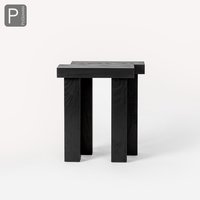 Tabouret long minimaliste moderne en bois massif, table basse et thé adapté aux meubles de salon durables dans les maisons ou les hôtels