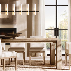 RH bàn ăn Parsons vượt thời gian, thiết kế gỗ sồi hình chữ nhật thủ công cho phòng ăn sang trọng, khách sạn và nhà hàng cao cấp - Product Image 2