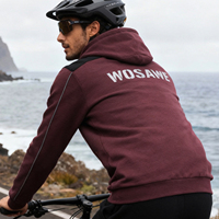 Veste de vélo WOSAWE pour homme, veste d'hiver chaude à capuche, veste softshell de VTT, veste de sport d'extérieur coupe-vent en polaire thermique