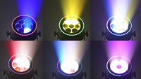 Projecteur PAR LED 7x40W RGBW 4-en-1 Effet Œil d'Abeille avec Contrôleur DMX 512 et Zoom, Lumière de Scène avec Bande LED pour DJ, Discothèque et Fêtes
