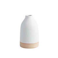 Diffuseur de roseau en céramique fait à la main personnalisé diffuseur de bouteille pierre en céramique avec décoration mouchetée blanche pour la maison, le bureau