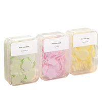 Voyage Taille Parfumé Bain Confettis Pétale Fleur Savon Lavage À La Main Papier Savon