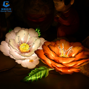 SGFL004 Año Nuevo chino Linterna Decoración Flor de seda Linterna Flor de loto Festival Linterna para la venta - Product Image 5