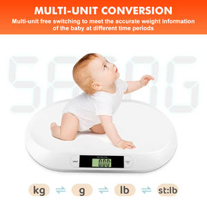 Nouveau 20Kg Durable Infant Cute Full ABS Child Electronic Digital LCD Display <span class=keywords><strong>Baby</strong></span> Weighing Scale with <span class=keywords><strong>Height</strong></span> Measuring - Product Image 2