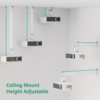 Support mural pour projecteur compatible avec tous les projecteurs, avec angle et hauteur réglables, support de projecteur de haute qualité