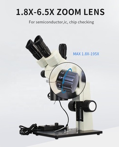 กล้องสเตอริโอแบบมีไฟส่องสว่าง BD-1865T 18X-195X สำหรับการตรวจสอบเซมิคอนดักเตอร์ มุมมองกว้างพิเศษ 23 มม. - Product Image 2