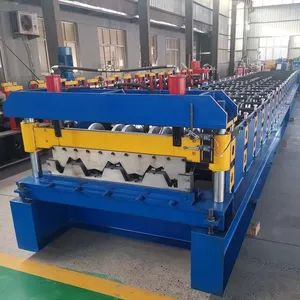 Hete Verkoop Automatische Metalen Vloerdek Tegelblad Vloer Dakpaneelplaten Maken Machine Rolvormmachine