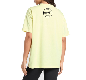 Áo thun nữ oversize thiết kế tùy chỉnh chất lượng cao 100% cotton thoáng khí mùa hè tay ngắn dáng rộng xuông vai - Product Image 3