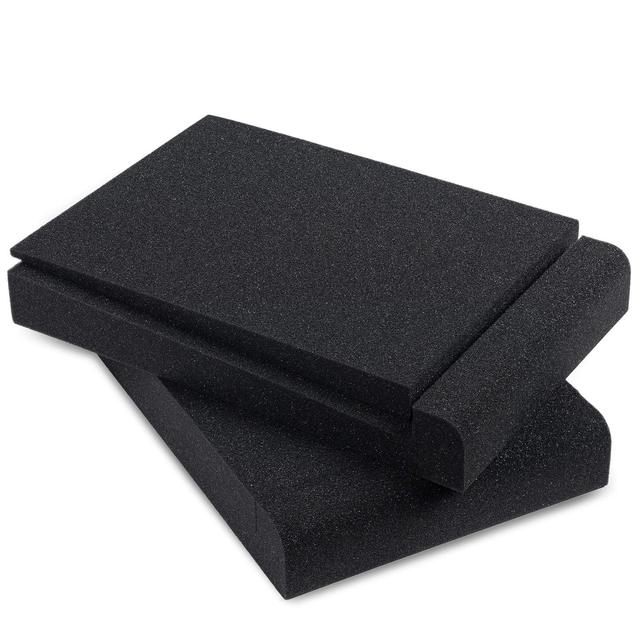 Studio Monitor Isolation Pads for 3-4.5 Inches Small Speakers | High Density Acoustic Foam Audio Isolation Wedge Base
