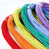 Cordon élastique réglable de haute qualité en polyester et caoutchouc, épais et souple, disponible en plusieurs couleurs et tailles, idéal pour bijoux, chaussures et sacs.