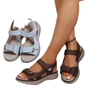 Sandalias Deportivas para Mujer, Primavera 2025, Plataforma Plana Cómoda con Correa Ancha de Goma y Plantilla de PU (Disponible al por Mayor) - Product Image 2