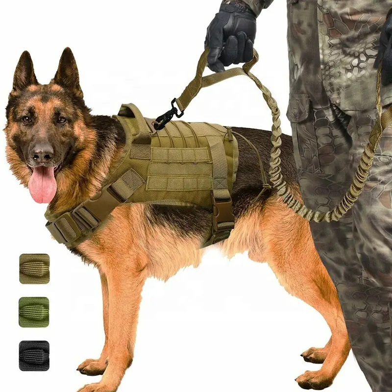 Tactische Service Hond Vest Ademend Hondenkleding Harness Verstelbare Size Training Jacht Molle Hond Tactische Harnas