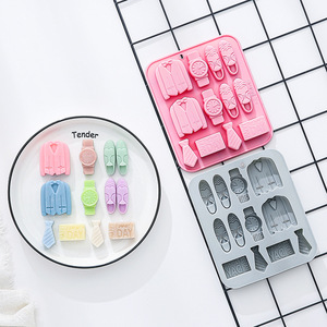 MOLDE PARA GOLOSINAS DE KEBAB, Paquete de 12, Molde de Silicona con Tema del Día del Padre, Reloj de Caballero, Chocolate, Resina, Repostería, Empaque a Granel, Irregular - Product Image 2