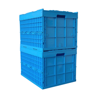 Caisson pliables de grande capacité à 2 pièces, boîte de transport de transport, palette empilable en plastique, récipient de recyclage