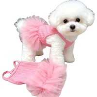 Frühling Sommer Internet-Trend Neuerscheinung Super Süßes Flauschiges Prinzessinnenkleid Atmungsaktives Einteiler-Kleidungsstück für Katzen und Hunde