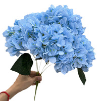 Hydrangea Rose à 5 Têtes en Soie Française, Haute Qualité, Technique d'Imitation Mini Teintée, pour Mariages et Événements, Vente Directe Fabricant