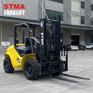 STMA 2,5 тонн 4WD небольшой дизельный вилочный погрузчик повышенной проходимости с двигателем Mitsubishi S4S - Product Image 4