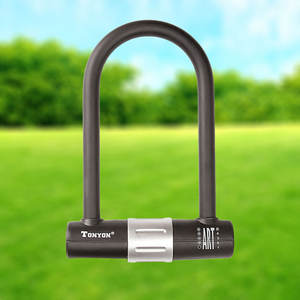 टोनीऑन सामान चोरी-रोधी सुरक्षा विरोधी कार्यालय भवन मोटरसाइकिल स्कूटर बाइक साइकिल स्टील आयरन यू लॉक - Product Image 2