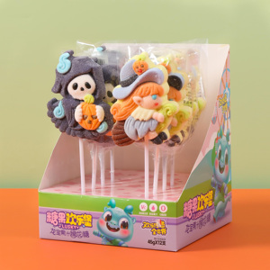 45g de bonbons gommeux aromatisés aux <span class=keywords><strong>fruits</strong></span> emballés individuellement en forme de guimauve <span class=keywords><strong>sucette</strong></span> - Product Image 6