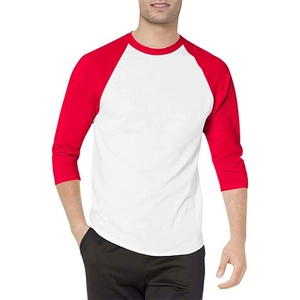 T-shirts de baseball américains classiques à manches raglan, personnalisables avec logo et numéro, style académique, pour la vente en gros - Product Image 6
