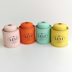 Round Metal Tea tin box
