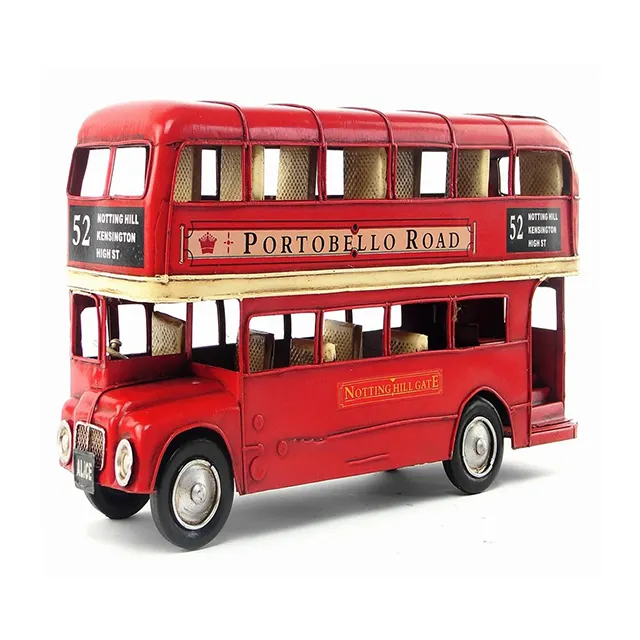 2021 yeni hediye kırmızı klasik çift rahat serin katlı vintage otobüs londra İngiltere'de