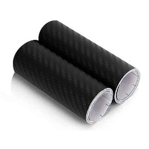 2 rotoli pellicola adesiva in fibra di carbonio involucro nero per auto e moto 13cm x 500cm effetto 5D-auto e moto/auto - Product Image 1