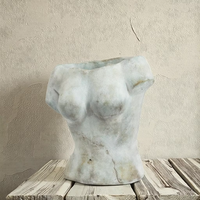 Pot de fleurs Lianda en ciment, torse féminin vieilli, écologique, minimaliste, fait main, moderne, mini bonsaï, créatif, pour jardin extérieur