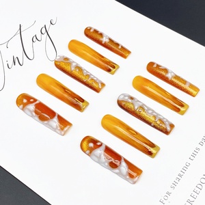 Venta al por mayor de lujo hecho a mano prensa <span class=keywords><strong>en</strong></span> las <span class=keywords><strong>uñas</strong></span> artificiales falsas venta mejor producto <span class=keywords><strong>flores</strong></span> <span class=keywords><strong>secas</strong></span> Nail Art 3D Set - Product Image 5