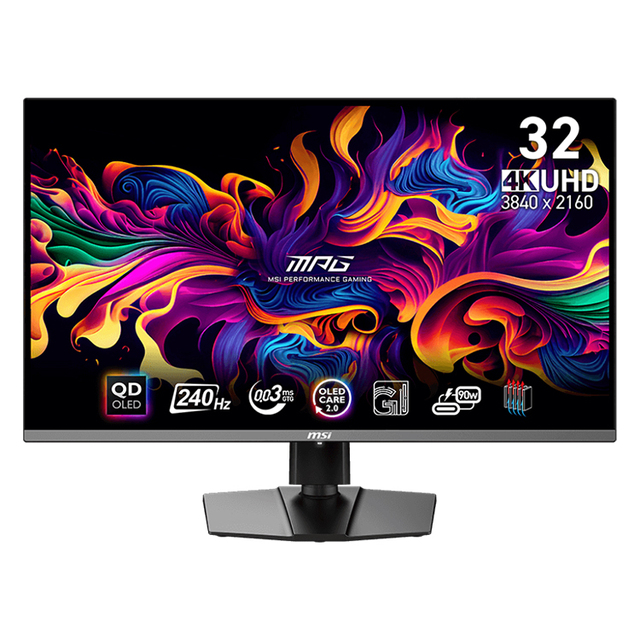 MSI MPG 321URX QD-OLED 32 Inch 4K Flat Monitorwith 3840x2160 (UHD) Panel Resolution 0.03ms 240Hz Refresh Rate Desktop Monitor