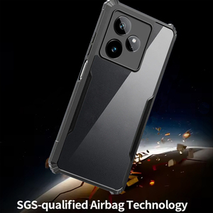 Coque de téléphone pour Realme GT7 6 5 2 PRO <span class=keywords><strong>GT</strong></span> 7T 6T 3T Neo2 3 5 6 SE, TPU noir ultra-fin, protection anti-chute, cadre souple, coque en acrylique - Product Image 4