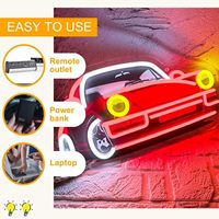 Enseignes néon de voitures de sport pour décoration murale, style LED de voiture de sport tendance pour garage, bars. Enseignes néon pour salle de jeux de course Super Racing