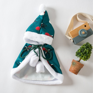Cape de Noël pour rennes, cape pour chat, cape imprimée rennes et bonhommes de neige, tenue de Noël pour chien - Product Image 2