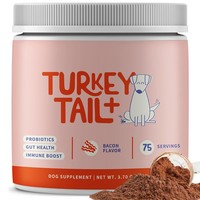 Poudre de champignon Turkey Tail probiotique pour la santé intestinale et le renforcement immunitaire en pot pour les humains