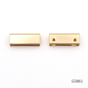 Accessoires de sac <span class=keywords><strong>Clip</strong></span> métallique <span class=keywords><strong>Clip</strong></span> d'extrémité de ceinture en métal plat Boucle d'extrémité de cordon en métal pour accessoires de bouchon de queue de sangle de sac - Product Image 1