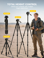 Support de photographie professionnel Lamicall STFC01, capacité de charge de 17,6 lb, trépied pour appareil photo, support de téléphone pour appareil photo reflex numérique, caméscope, caméra d'action