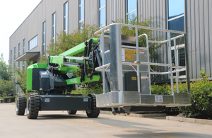 Tijera eléctrica articulada de <span class=keywords><strong>16M</strong></span> y 230KG, mesa elevadora de brazo de manivela, mástil telescópico de acero, elevador de construcción de motor aéreo - Product Image 6