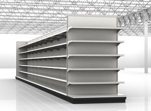 מדפי סופרמרקט גונדולה דו-צדדיים, קלים ועמידים, מעץ ומתכת, בעלי תקן CE ו-ROHS - Product Image 2