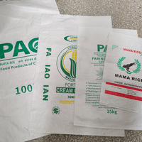 Sac en PP tissé à cordon coulissant, blanc, durable, 25kg 50kg, pour emballage recyclable, impression offset, logo personnalisé, pour farine et riz, vente en gros OEM