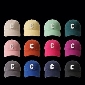 Korean Style <b>Navy</b> Blue Dad Cap Custom Embroidery Logo Cotton Baseball Cap with C Letter Sports Cap Fabric Feature Common - Product Image 6