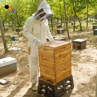 Vêtements d'apiculture ventilés costume 3 couches maille coton abeille costume
