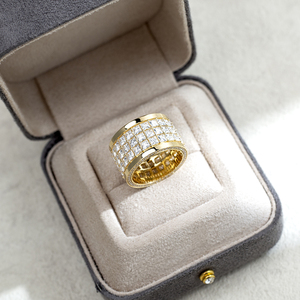 MSR-1638 18K or personnalisé <span class=keywords><strong>carré</strong></span> 3*3 forme Lab Diamond Ring - Product Image 4