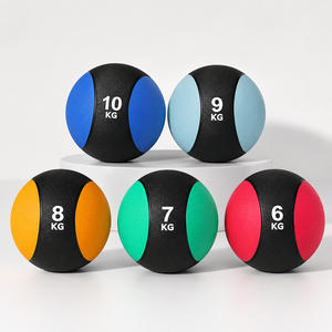 Ballons de médecine en caoutchouc colorés, absorbant les chocs, pour la musculation et l'entraînement complet du corps en salle de sport - Product Image 1